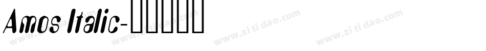 Amos Italic字体转换